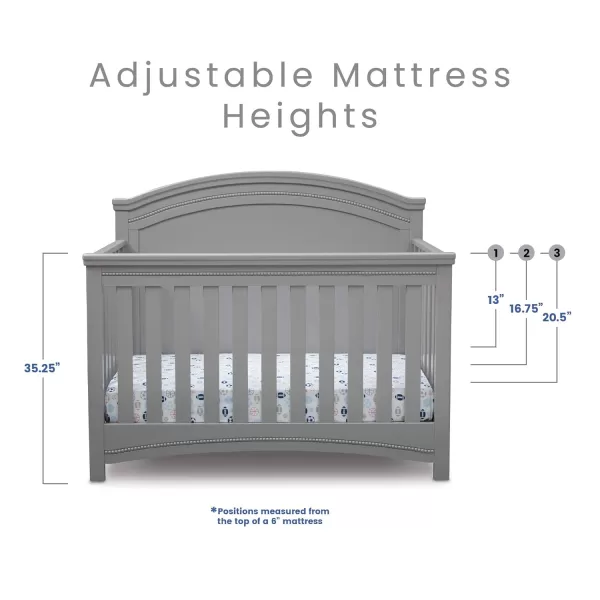 Simmons Kids SlumberTime Emma Convertible Crib N More, Grey