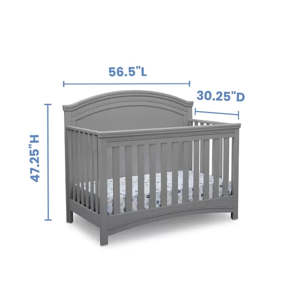 Simmons Kids SlumberTime Emma Convertible Crib N More, Grey