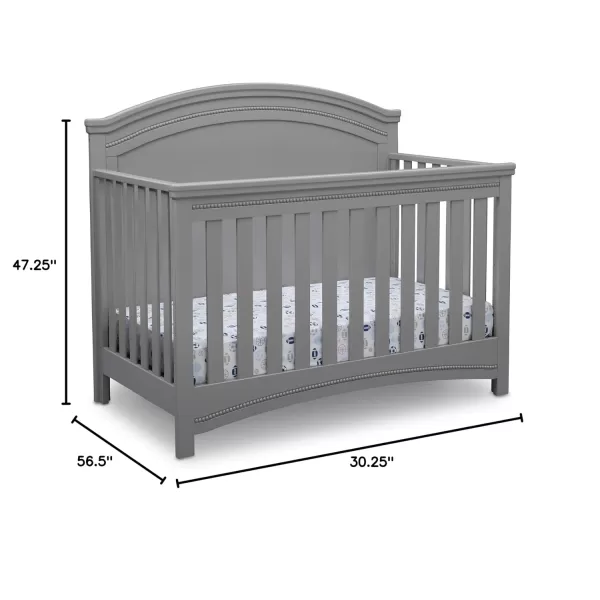 Simmons Kids SlumberTime Emma Convertible Crib N More, Grey