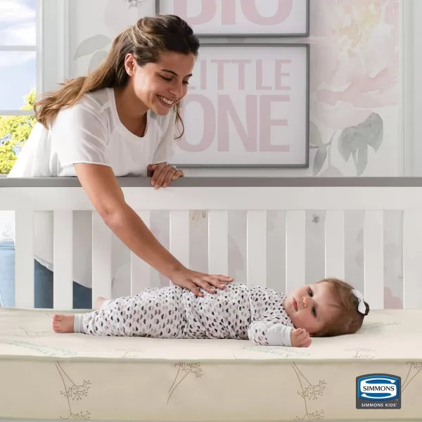 Simmons Kids SlumberTime Naturally 4-Inch Mini Crib Mattress)