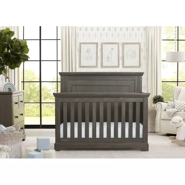 Simmons Kids SlumberTime Paloma 4-in-1 Convertible Crib, Rustic Grey