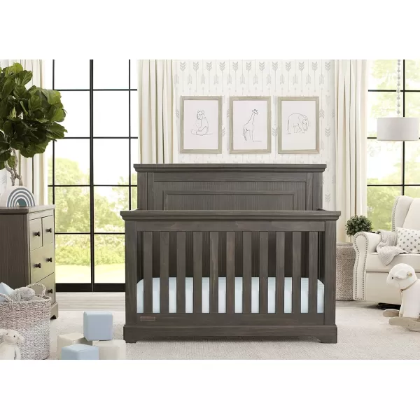 Simmons Kids SlumberTime Paloma 4-in-1 Convertible Crib, Rustic Grey
