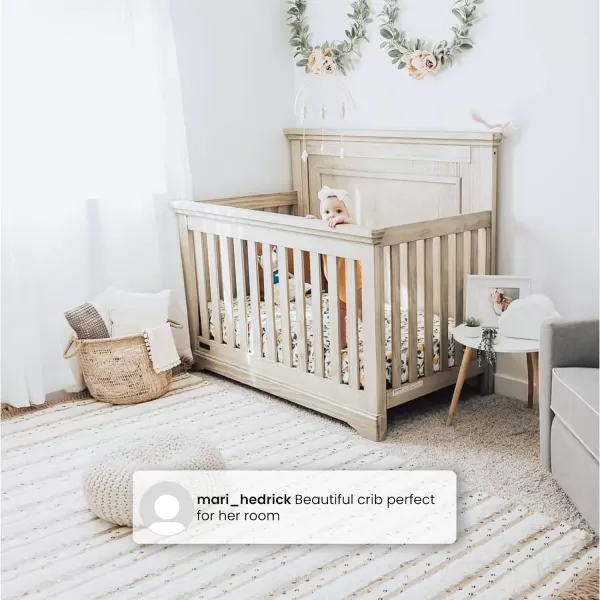 Simmons Kids SlumberTime Paloma 4-in-1 Convertible Crib, Rustic Grey