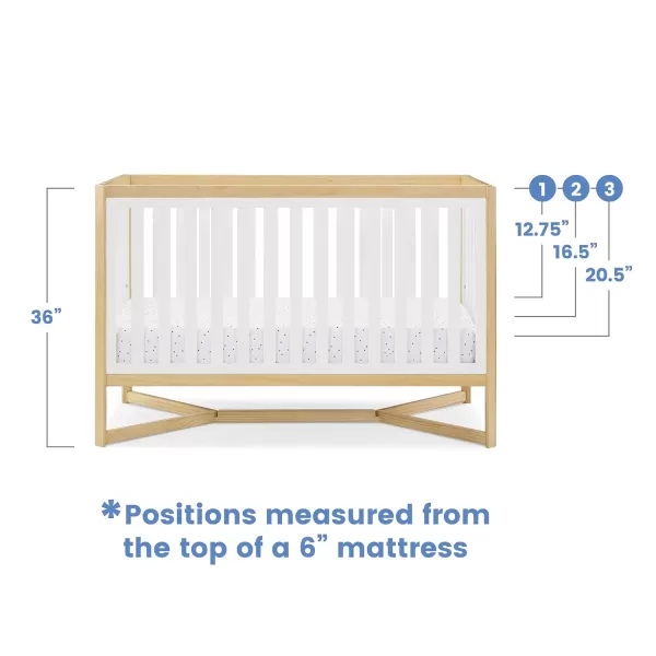 Tribeca 4-in-1 Convertible Crib, White/Grey