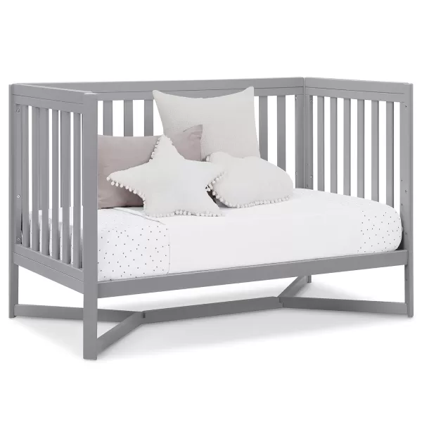 Tribeca 4-in-1 Convertible Crib, White/Grey