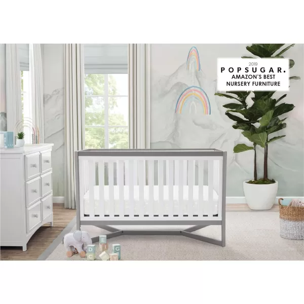 Tribeca 4-in-1 Convertible Crib, White/Grey