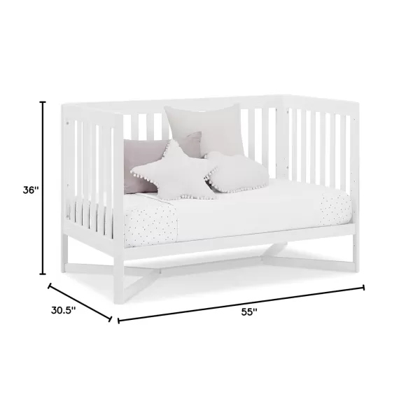 Tribeca 4-in-1 Convertible Crib, White/Grey