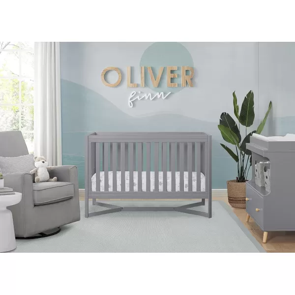 Tribeca 4-in-1 Convertible Crib, White/Grey