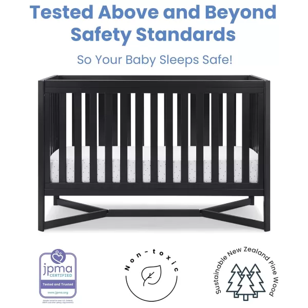 Tribeca 4-in-1 Convertible Crib, White/Grey