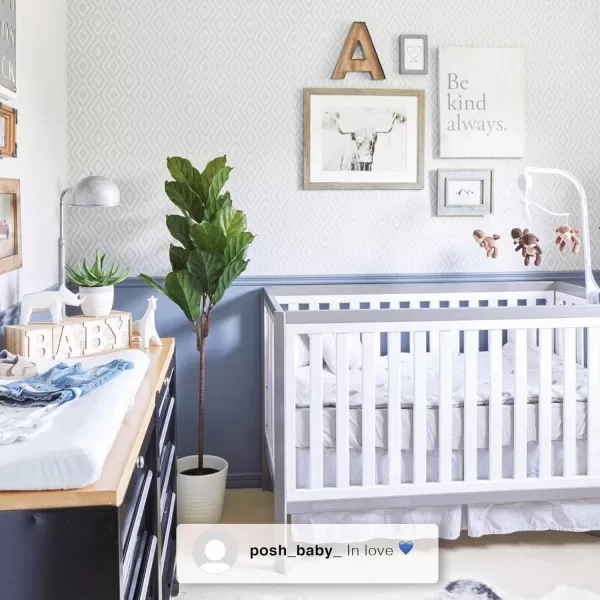 Tribeca 4-in-1 Convertible Crib, White/Grey