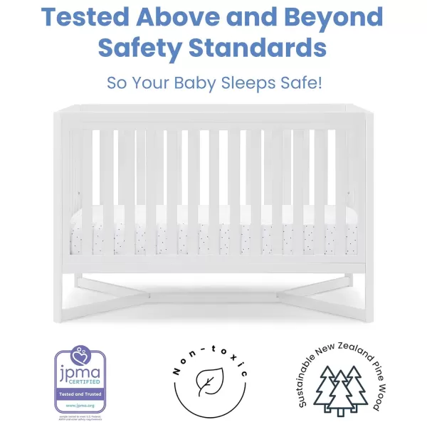 Tribeca 4-in-1 Convertible Crib, White/Grey