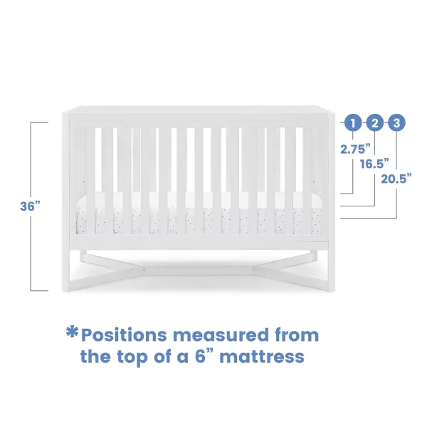 Tribeca 4-in-1 Convertible Crib, White/Grey