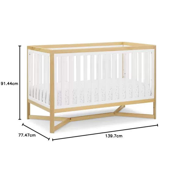 Tribeca 4-in-1 Convertible Crib, White/Grey