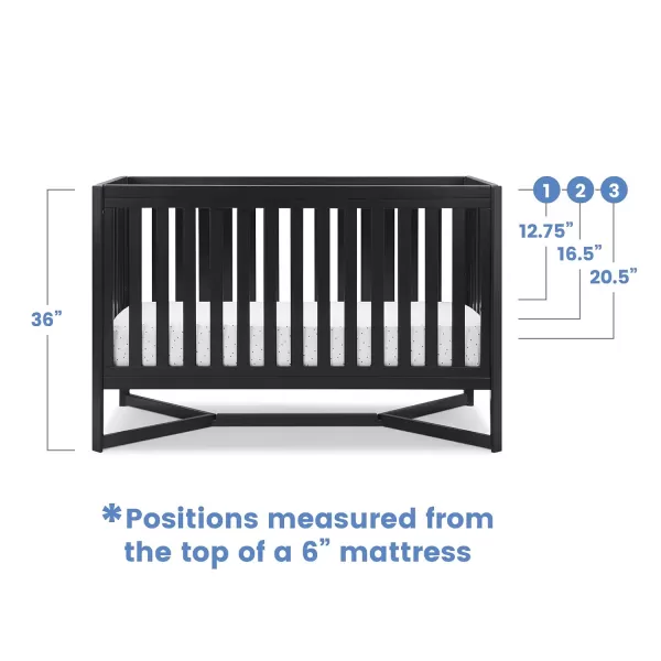 Tribeca 4-in-1 Convertible Crib, White/Grey
