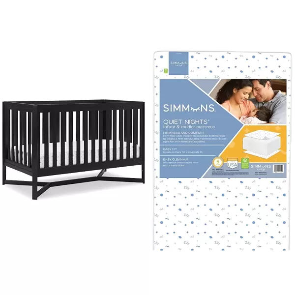 Tribeca 4-in-1 Convertible Crib, White/Grey