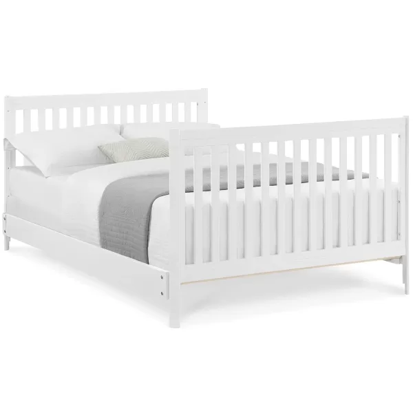 Tribeca 4-in-1 Convertible Crib, White/Grey