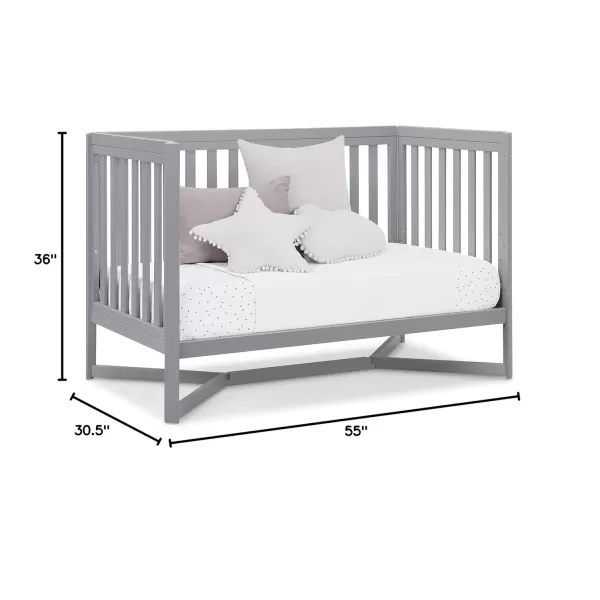 Tribeca 4-in-1 Convertible Crib, White/Grey