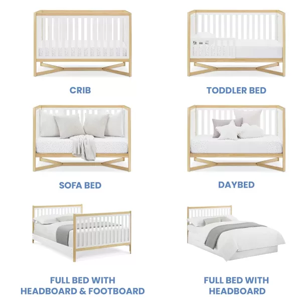 Tribeca 4-in-1 Convertible Crib, White/Grey