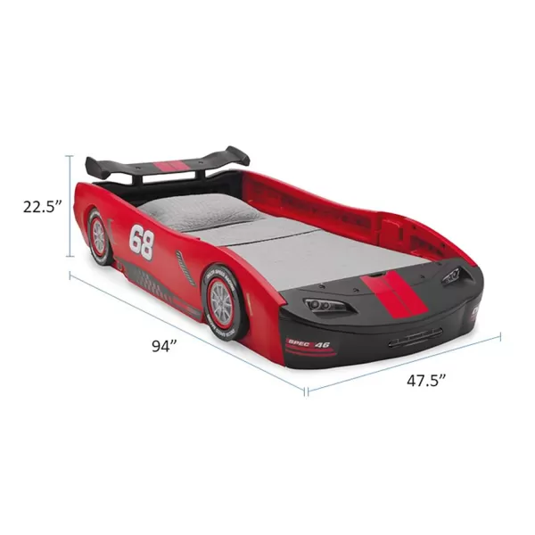 Turbo Race Car Twin Bed, Red