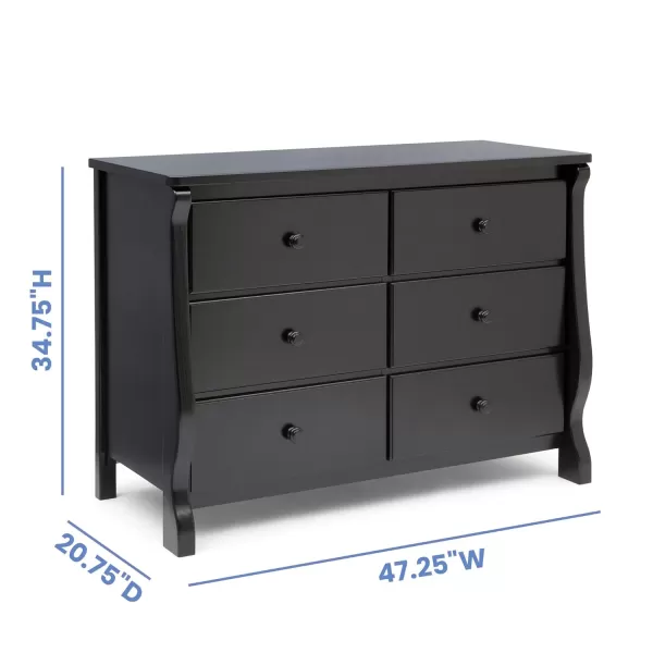 Universal 6 Drawer Dresser, Greenguard Gold Certified, Dark Chocolate