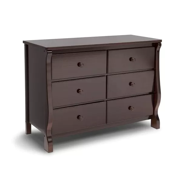 Universal 6 Drawer Dresser, Greenguard Gold Certified, Dark Chocolate