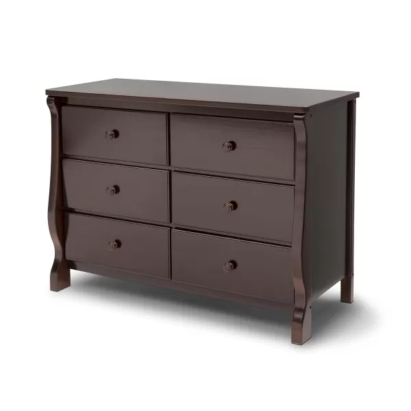 Universal 6 Drawer Dresser, Greenguard Gold Certified, Dark Chocolate
