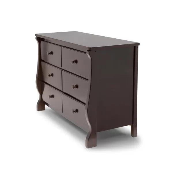 Universal 6 Drawer Dresser, Greenguard Gold Certified, Dark Chocolate