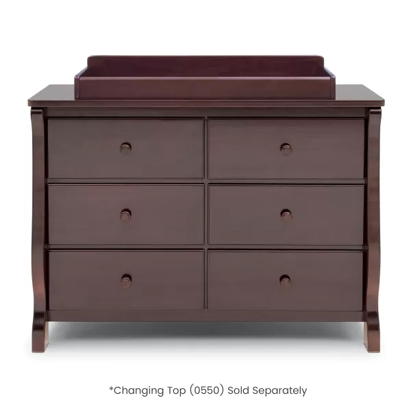 Universal 6 Drawer Dresser, Greenguard Gold Certified, Dark Chocolate