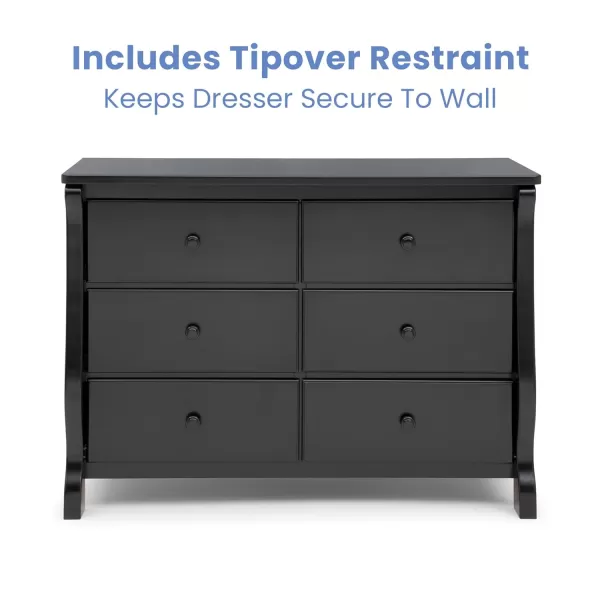 Universal 6 Drawer Dresser, Greenguard Gold Certified, Dark Chocolate