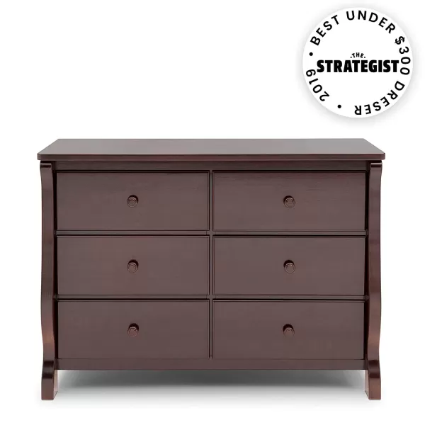 Universal 6 Drawer Dresser, Greenguard Gold Certified, Dark Chocolate