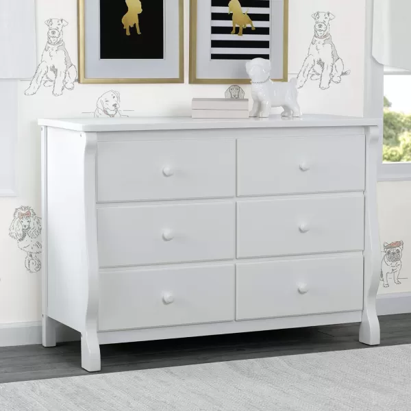 Universal 6 Drawer Dresser, Greenguard Gold Certified, Dark Chocolate