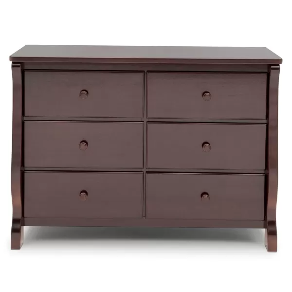 Universal 6 Drawer Dresser, Greenguard Gold Certified, Dark Chocolate