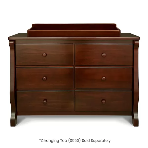 Universal 6 Drawer Dresser, Greenguard Gold Certified, Dark Chocolate