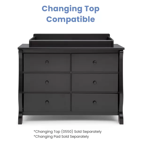 Universal 6 Drawer Dresser, Greenguard Gold Certified, Dark Chocolate