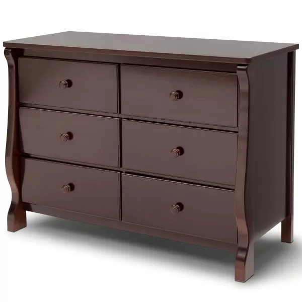 Universal 6 Drawer Dresser, Greenguard Gold Certified, Dark Chocolate