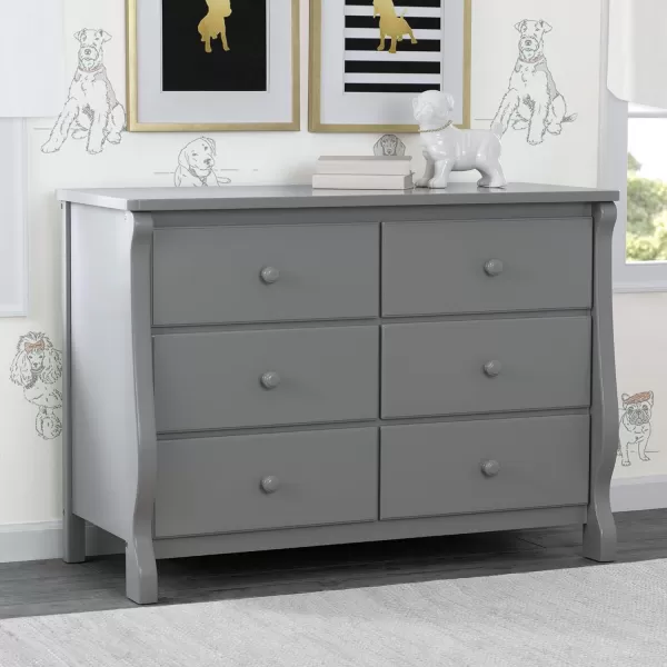 Universal 6 Drawer Dresser, Greenguard Gold Certified, Dark Chocolate