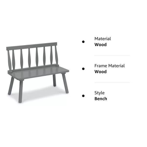 Windsor Kids Wood Table Chair Set  - Ideal for Arts &amp; Crafts, Snack Time, Homeschooling, Homework &amp; More, Greenguard Gold Certified, Grey