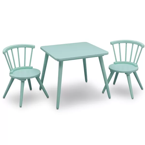 Windsor Kids Wood Table Chair Set  - Ideal for Arts &amp; Crafts, Snack Time, Homeschooling, Homework &amp; More, Greenguard Gold Certified, Grey