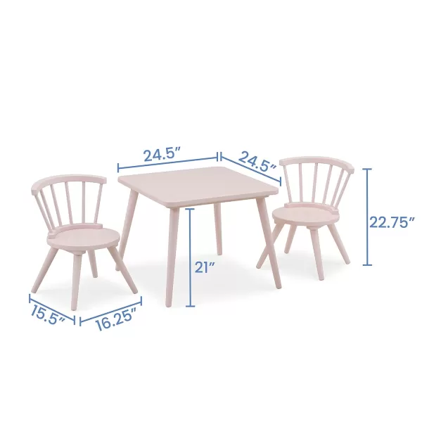 Windsor Kids Wood Table Chair Set  - Ideal for Arts &amp; Crafts, Snack Time, Homeschooling, Homework &amp; More, Greenguard Gold Certified, Grey