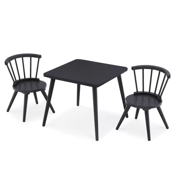 Windsor Kids Wood Table Chair Set  - Ideal for Arts &amp; Crafts, Snack Time, Homeschooling, Homework &amp; More, Greenguard Gold Certified, Grey
