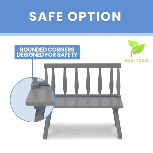 Windsor Kids Wood Table Chair Set  - Ideal for Arts &amp; Crafts, Snack Time, Homeschooling, Homework &amp; More, Greenguard Gold Certified, Grey