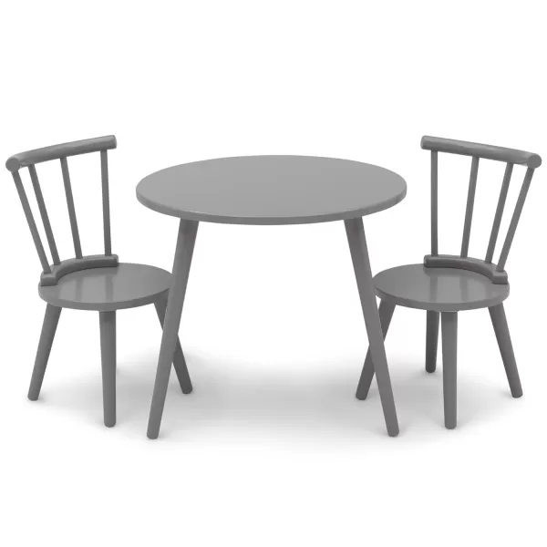 Windsor Kids Wood Table Chair Set  - Ideal for Arts &amp; Crafts, Snack Time, Homeschooling, Homework &amp; More, Greenguard Gold Certified, Grey