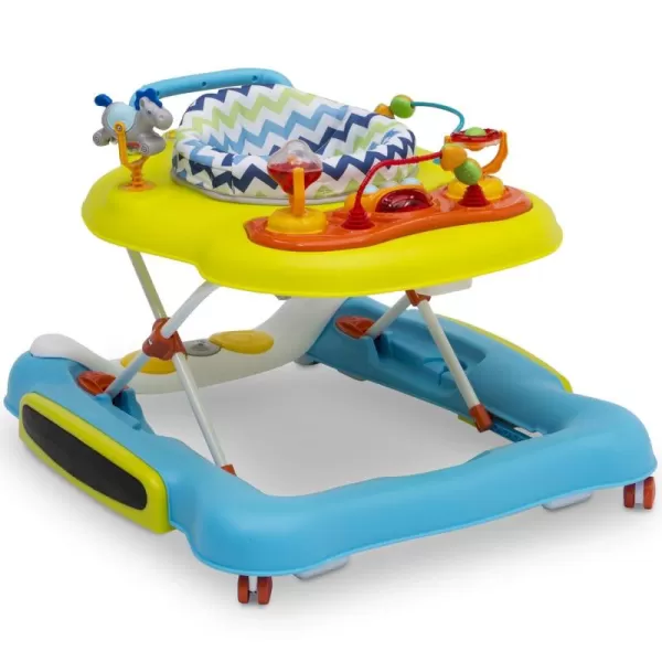 4-in-1 Discover &amp; Play Musical Walker - Features 360 Degree Swivel Seat, Rocker and Walker Mode, Step-to-Play Music, Machine-Washable Seat, Blue/Green