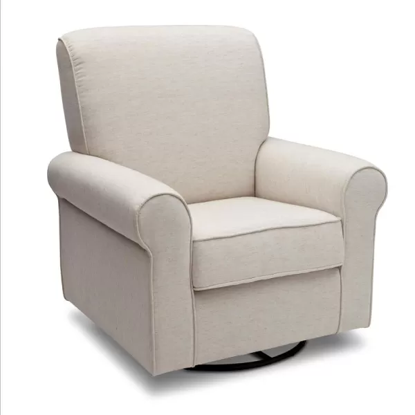 Avery Upholstered Glider Swivel Rocker Chair, Heather Grey