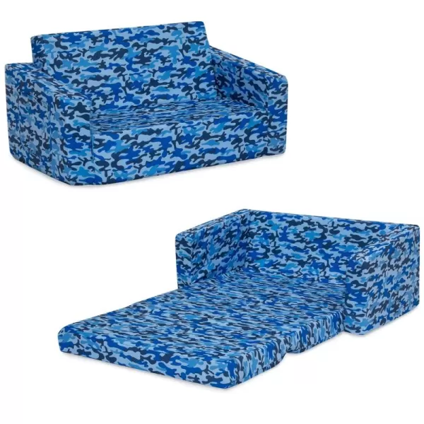 Cozee Flip-Out 2-in-1 Convertible Sofa to Lounger for Kids, Pink Tie Dye