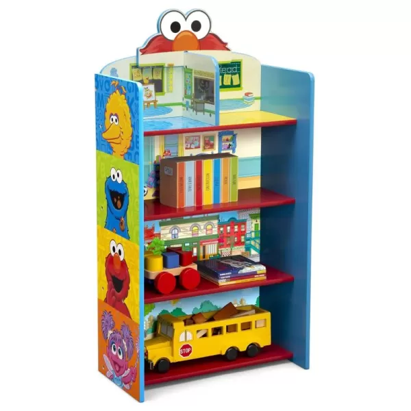 Delta Children Wooden Playhouse 4-Shelf Bookcase for Kids, Frozen II
