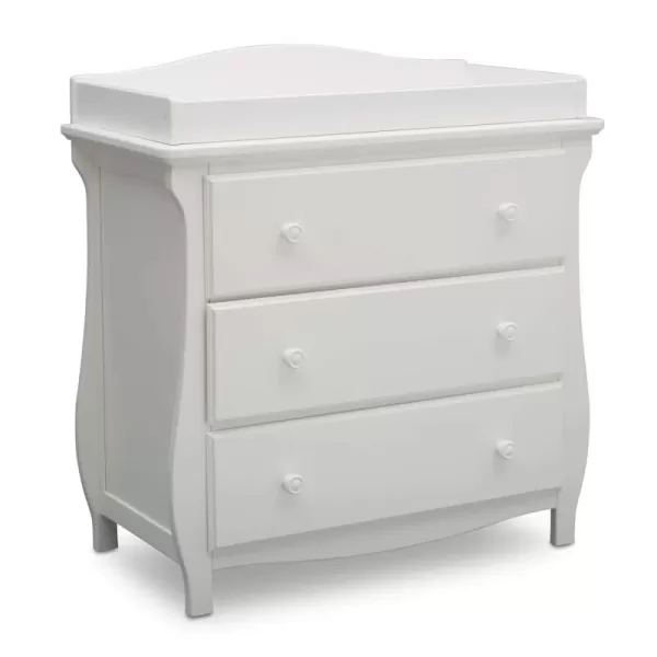 Lancaster 3 Drawer Dresser with Changing Top, Greenguard Gold Certified, Bianca White