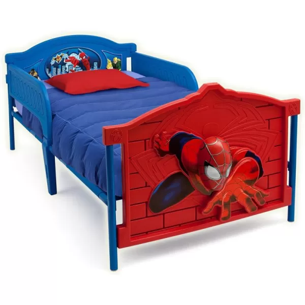Marvel Spider-Man Plastic 3D-Footboard Twin Bed by Delta Children