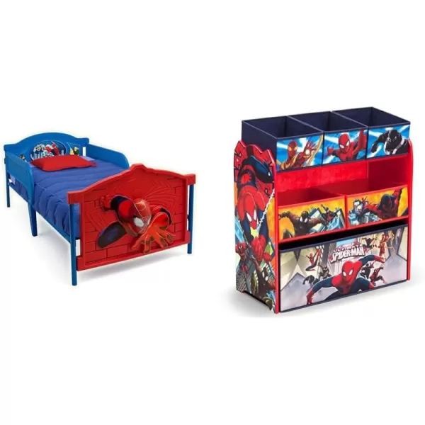Marvel Spider-Man Plastic 3D-Footboard Twin Bed by Delta Children