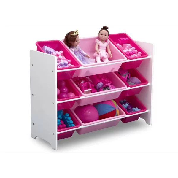 MySize 9 Bin Plastic Toy Organizer, Greenguard Gold Certified, Bianca White